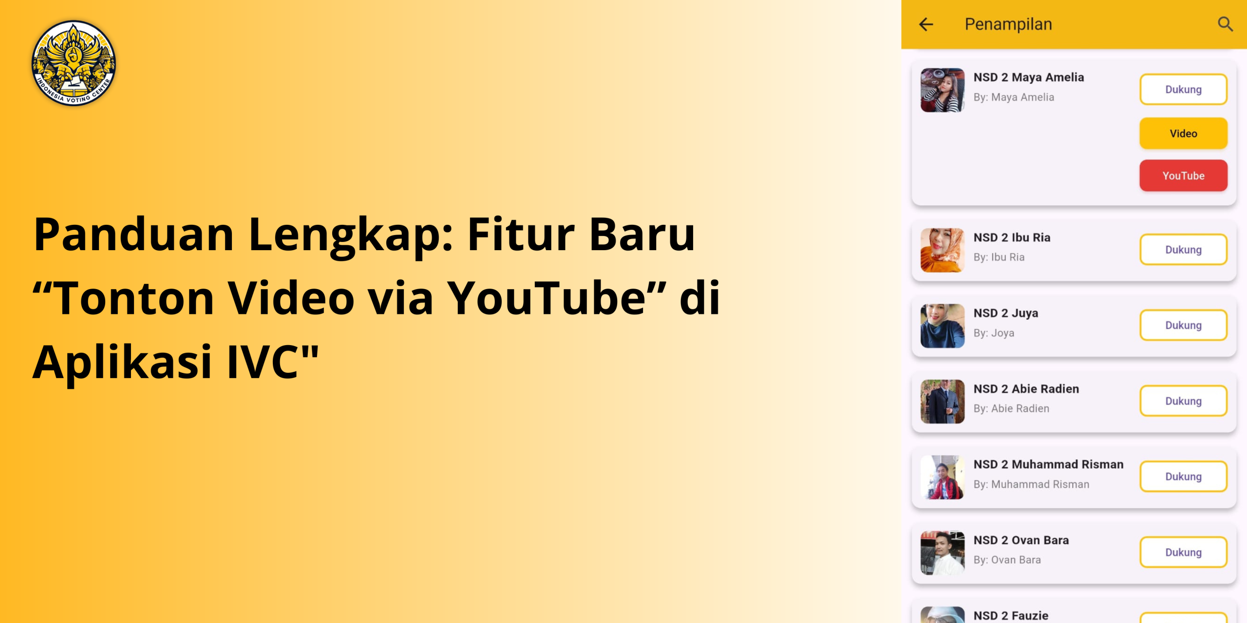 Panduan Lengkap: Fitur Baru “Tonton Video via YouTube” di Aplikasi IVC”